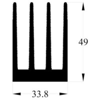 1551AS80 AL.SOĞUTUCU ALÜMİNYUM SOĞUTUCU H=49MM G=33.8MM L=80MM - 1
