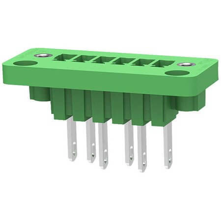 15CDGV-3.81-06P-14-00AH TERM.BLK.3.81MM 6P 180C MALE GREEN PANEL MOUNT - 1