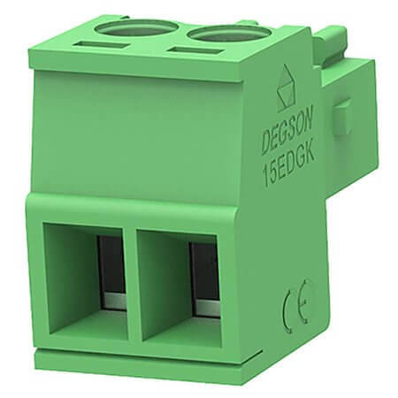 15EDGK-3.5-02P-14-00SH TERM.BLK.3.50MM 2P FEMALE GREEN - 1