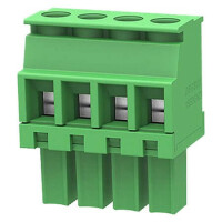 15EDGKB-3.81-04P-14-100A TERM.BLK.3.81MM 4P 180C FEMALE GREEN - 1