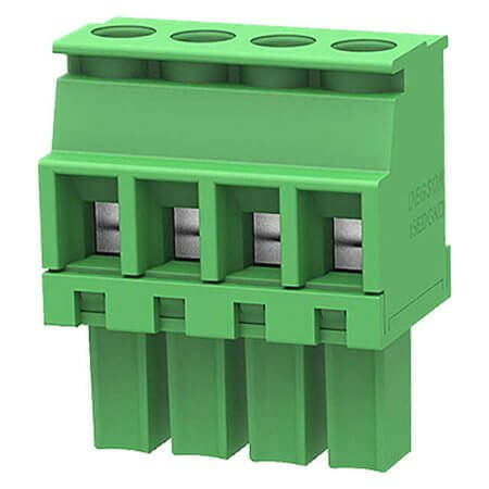 15EDGKB-3.81-04P-14-100A TERM.BLK.3.81MM 4P 180C FEMALE GREEN - 1