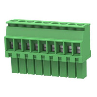 15EDGKB-3.81-09P-14-100A TERM.BLK.3.81MM 9P 180C FEMALE GREEN - 1