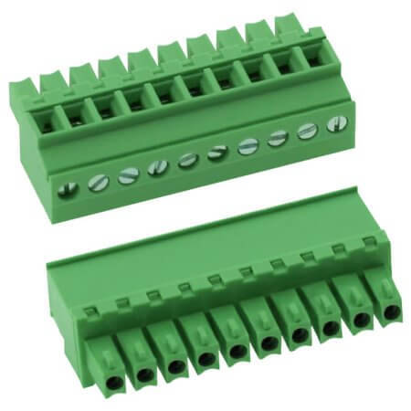 15EDGKB-3.81-10P-14-100S TERM.BLK.3.81MM 10P 180C FEMALE GREEN GAOSONG - 1