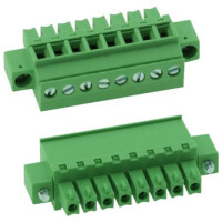 15EDGKBM-3.81-08P-14-100 TERM.BLK.3.81MM 8P 180C FEMALE GREEN - 1