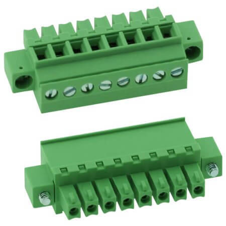 15EDGKBM-3.81-08P-14-100 TERM.BLK.3.81MM 8P 180C FEMALE GREEN - 1