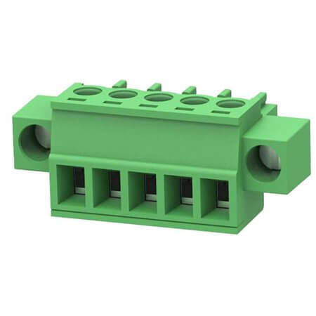 15EDGKM-3.5-05P-14-00AH TERM.BLK.3.50MM 5P FEMALE 90C GREEN SCREW MOUNT - 1