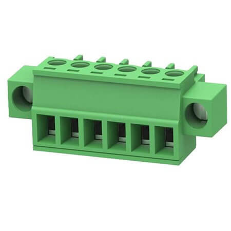15EDGKM-3.5-06P-14-00AH TERM.BLK.3.50MM 6P FEMALE 90C GREEN SCREW MOUNT - 1