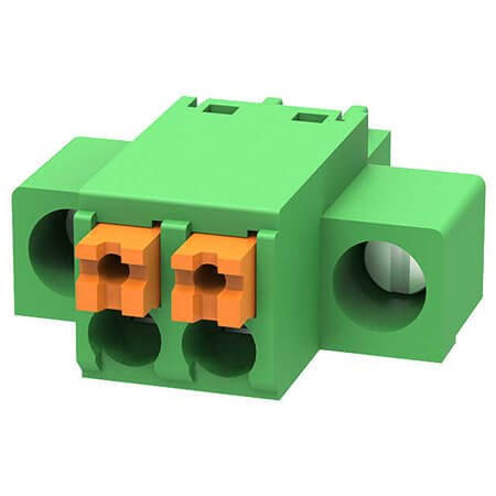 15EDGKNM-3.81-02P-14-100 TERM.BLK.3.81MM 2P 180C FEMALE GREEN CLOSED - 1