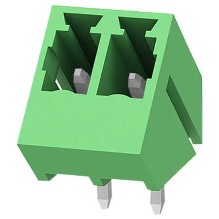 15EDGLC-3.81-02P-14-00AH TERM.BLK.3.81MM 2P 45C MALE GREEN - 1