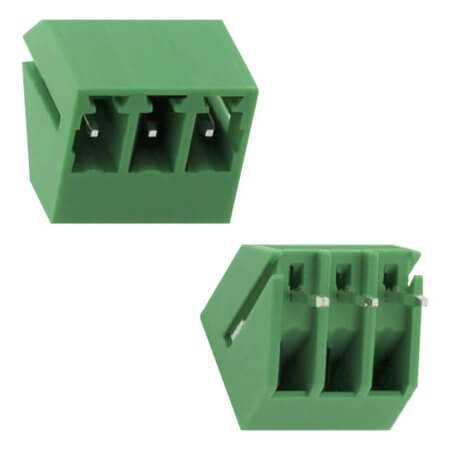 15EDGLC-3.81-03P-14-00SH TERM.BLK.3.81MM 3P 45C MALE GREEN GAOSONG - 1