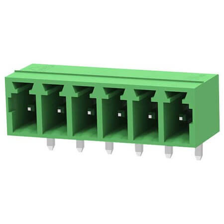 15EDGRC-3.81-06P-14-00AH TERM.BLK.3.81MM 6P 90C MALE GREEN CLOSED - 1