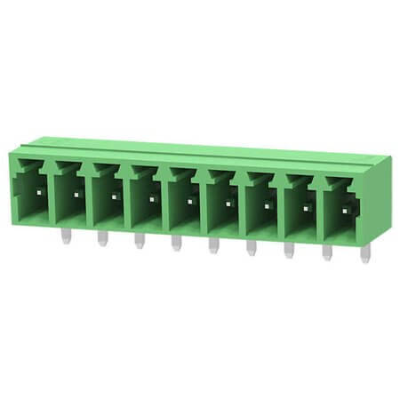 15EDGRC-3.81-09P-14-00AH TERM.BLK.3.81MM 9P 90C MALE GREEN CLOSED - 1