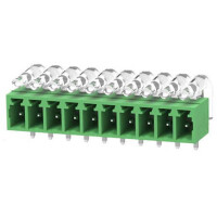 15EDGRC-LD-3.81-10P-14-0 TERM.BLK.3.81MM 10P MALE WITH LED GREEN - 1