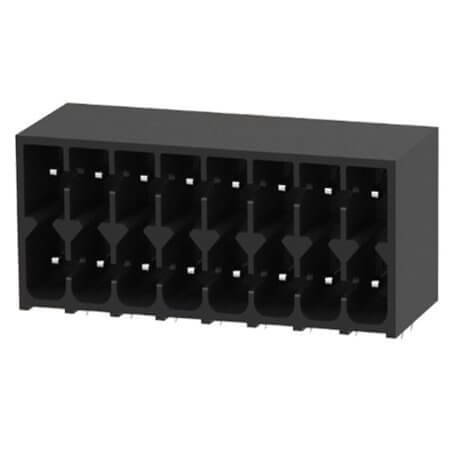 15EDGRHC-THR-3.5-16P-13 TERM.BLK.3.50MM 16PIN(2X8) THT R/A MALE BLACK - 1