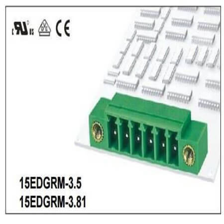 15EDGRM-3.81-02P-14-00AH TERM.BLK.3.81MM 2P MALE GREEN - 1