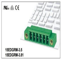 15EDGRM-3.81-03P-14-00AH TERM.BLK.3.81MM 3P 90C MALE GREEN CLOSED - 1