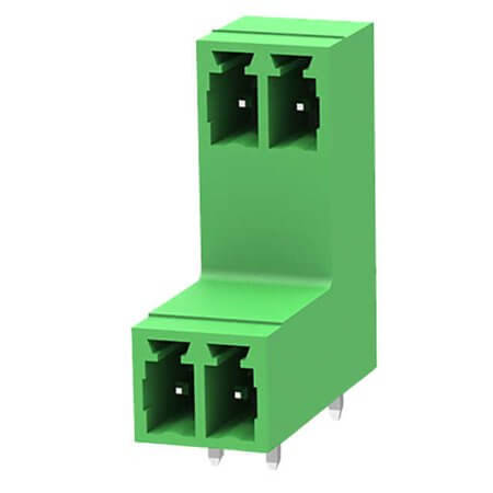 15EDGRT-3.81-04P-14-00AH TERM.BLK.3.81MM 4P 90C MALE GREEN - 1