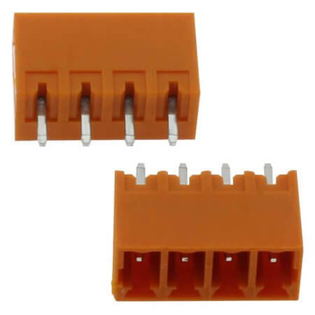 15EDGVC-3.5-04P-15-00AH TERM.BLK.3.50MM 4P 180C MALE ORANGE CLOSED - 1