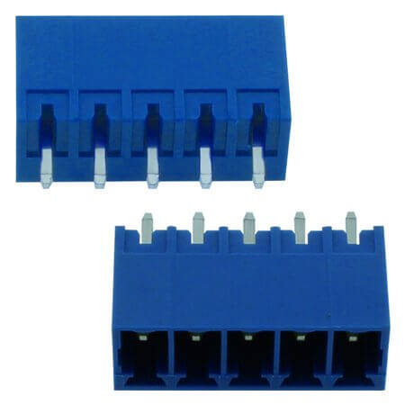 15EDGVC-3.5-05P-12-00AH TERM.BLK.3.50MM 5P 180C MALE BLUE CLOSED - 1