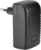 15V 1A 100M PoE Injector EU Plug - Silver Network Port - 4
