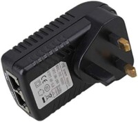 15V 1A 100M PoE Injector UK Plug - Silver Network Port - 1