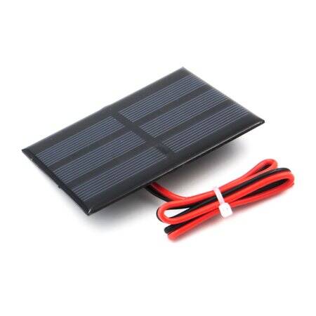1.5V 300MA Glue Drop Solar Panel With Lead 15cm Size:60x70mm - 3