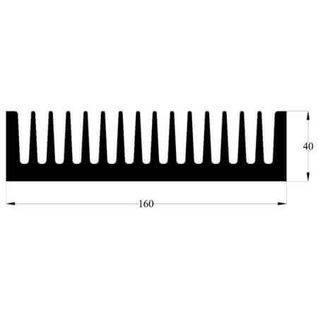 164AS140 AL.SOĞUTUCU ALÜMİNYUM SOĞUTUCU H=40MM G=160MM L=140MM - 1