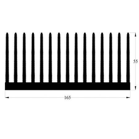 165AS190 AL.SOĞUTUCU ALÜMİNYUM SOĞUTUCU H=55MM G=165MM L=190MM - 1