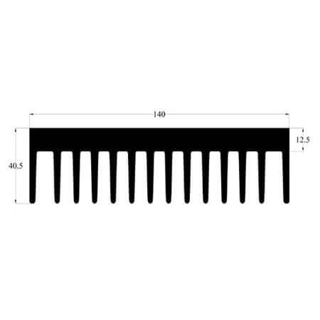 166AS140 AL.SOĞUTUCU ALÜMİNYUM SOĞUTUCU H=40.5MM G=140MM L=140MM - 1