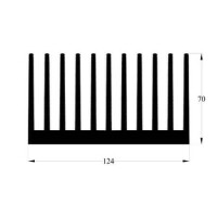 167AS550 AL.SOĞUTUCU ALÜMİNYUM SOĞUTUCU H=70MM G=124MM L=500MM - 1