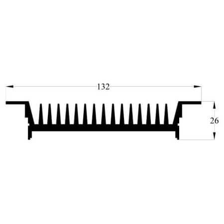 169AS93MM AL.SOĞUTUCU ALÜMİNYUM SOĞUTUCU H=26MM G=132MM L=93MM - 1