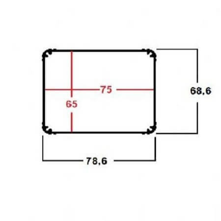1716KT250 AL.SOĞUTUCU ALÜMİNYUM SOĞUTUCU H=68.6MM G=78.6MM L=250MM - 1