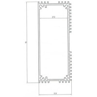 1718KT250 AL.SOĞUTUCU ALÜMİNYUM SOĞUTUCU H=79MM G=31.9MM L=250MM - 1