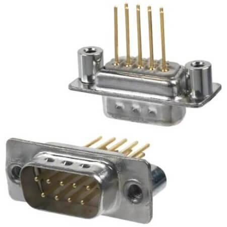 172-009-142R021 CONNECTOR DSUB 9PIN SOLDER TYPE 180C MALE - 1