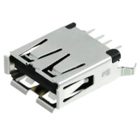 1734366-1 CONNECTOR USB RCPT VERT A TYPE BLACK - 1