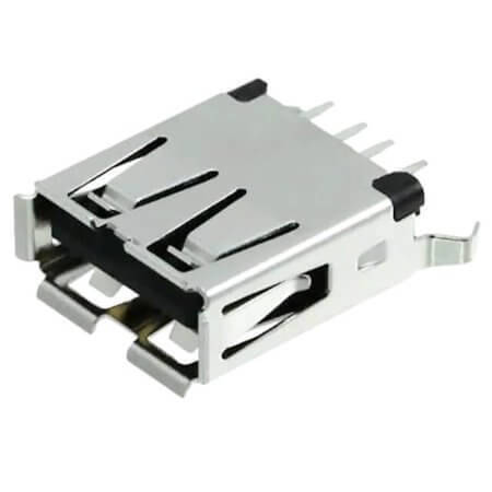 1734366-1 CONNECTOR USB RCPT VERT A TYPE BLACK - 1