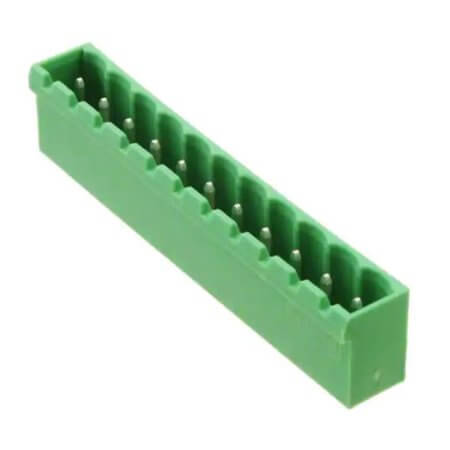 1755820 TERM.BLK.5.08MM 11P 180C MALE GREEN CLOSED - 1