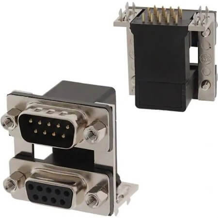 178-009-413R571 CONNECTOR D-SUB PLUG 9PIN RCPT R/A - 1