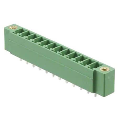 1830693 TERM.BLK.3.81MM 12P 180C MALE GREEN PANEL MOUNT - 1