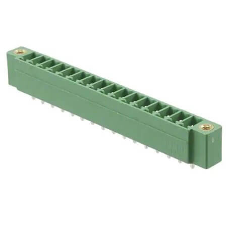 1830732 TERM.BLK.3.81MM 16P 180C MALE GREEN PANEL MOUNT - 1