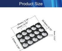 18.5mm Delik Çaplı 3x5 15'li 18650 Pil Tutucu - 3