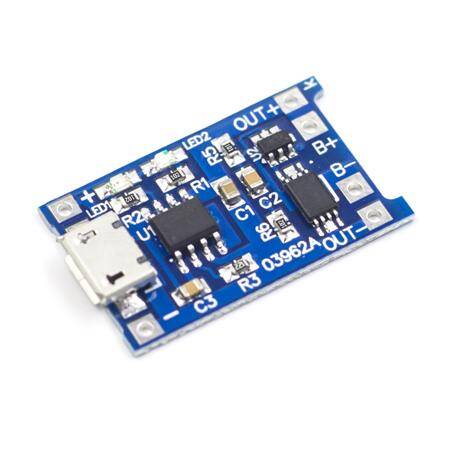 18650/TP4056 1A 3.7-4.2V Lipo Battery Charging Board Micro USB With current protection - 1