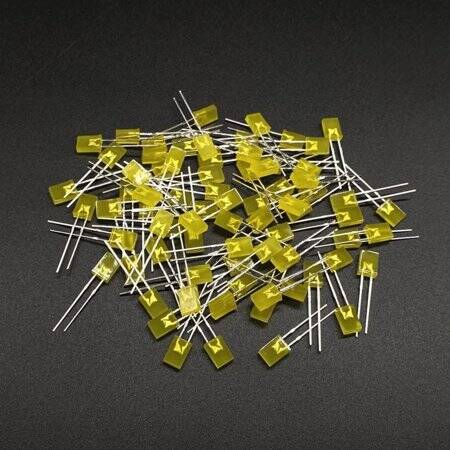 18mm Leg 234 Rectangular LED Water Clear Red Use 2V 20mA - 4