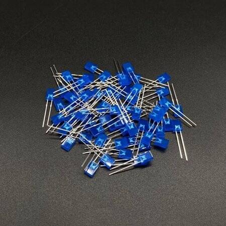 18mm Leg 234 Rectangular LED Water Clear Red Use 2V 20mA - 5