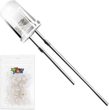 18mm Leg 257 Rectangular LED White Use 3V 20mA - 1