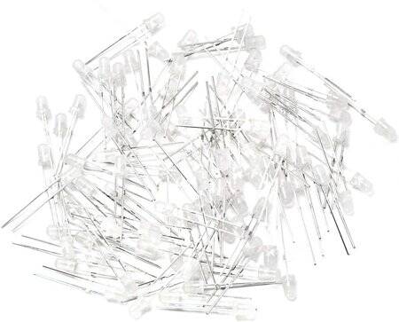 18mm Leg 3mm LED White Use 3V 20mA - 4