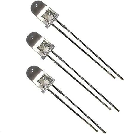 18mm Leg 5mm Flat LED Water Clear Red Use 2V 20mA - 3