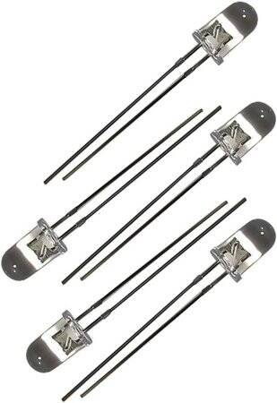 18mm Leg 5mm Flat LED Water Clear Red Use 2V 20mA - 4