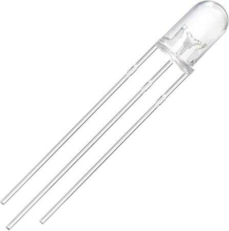 18mm Leg 5mm LED Water Clear Yellow Green Use 2V 20mA - 5