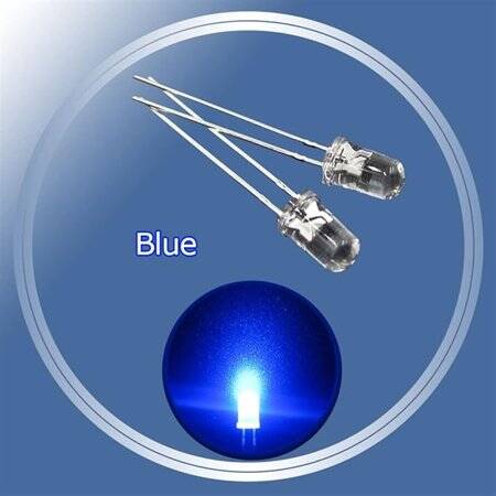 18mm Leg Water Clear LED 5mm Red - 5